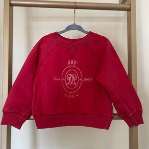 NWT Gap × DÔEN Baby Logo Sweatshirt in red, 2T